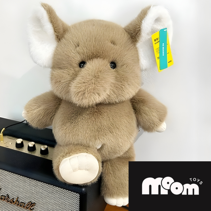 Elephant and Cow Fluffy Plushies