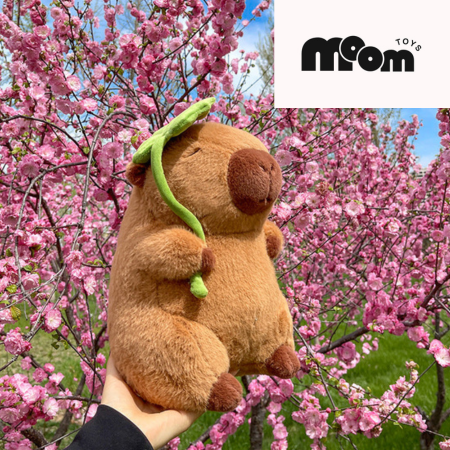 Capybara with Leaf Plushie