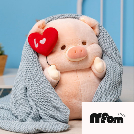 Pig with Heart Plushie