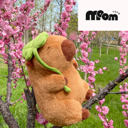 Capybara with Leaf Plushie